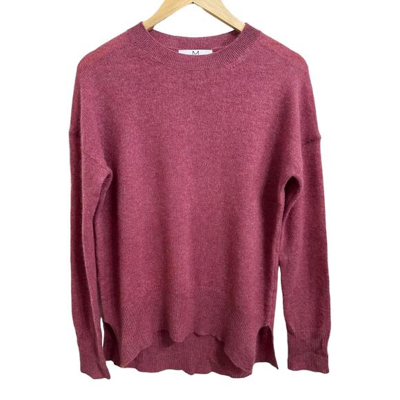 Magaschoni Cashmere Crew Neck High Low Side Slit Pullover Sweater Size Small - Picture 1 of 4